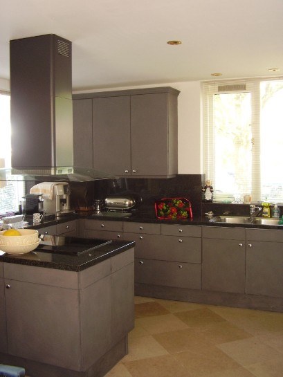 Keuken antraciet beton cire Keuken antraciet beton cire